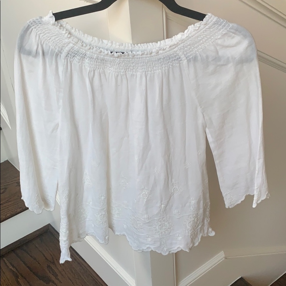 White Off the Shoulder Top